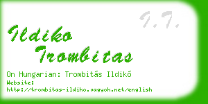 ildiko trombitas business card