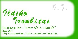 ildiko trombitas business card